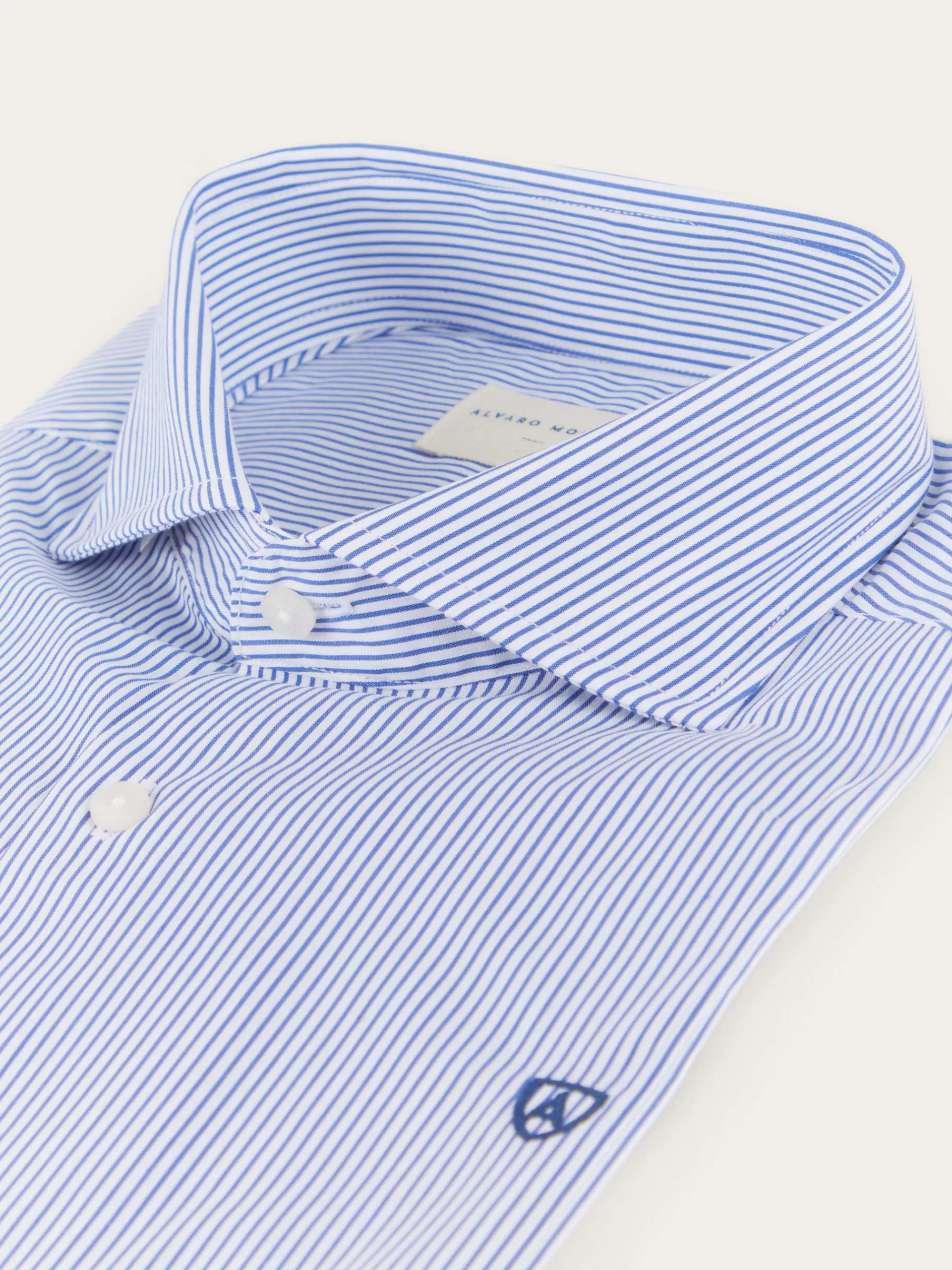 Clearance Alvaro Moreno CAMISA COMFORT RAYAS Azul