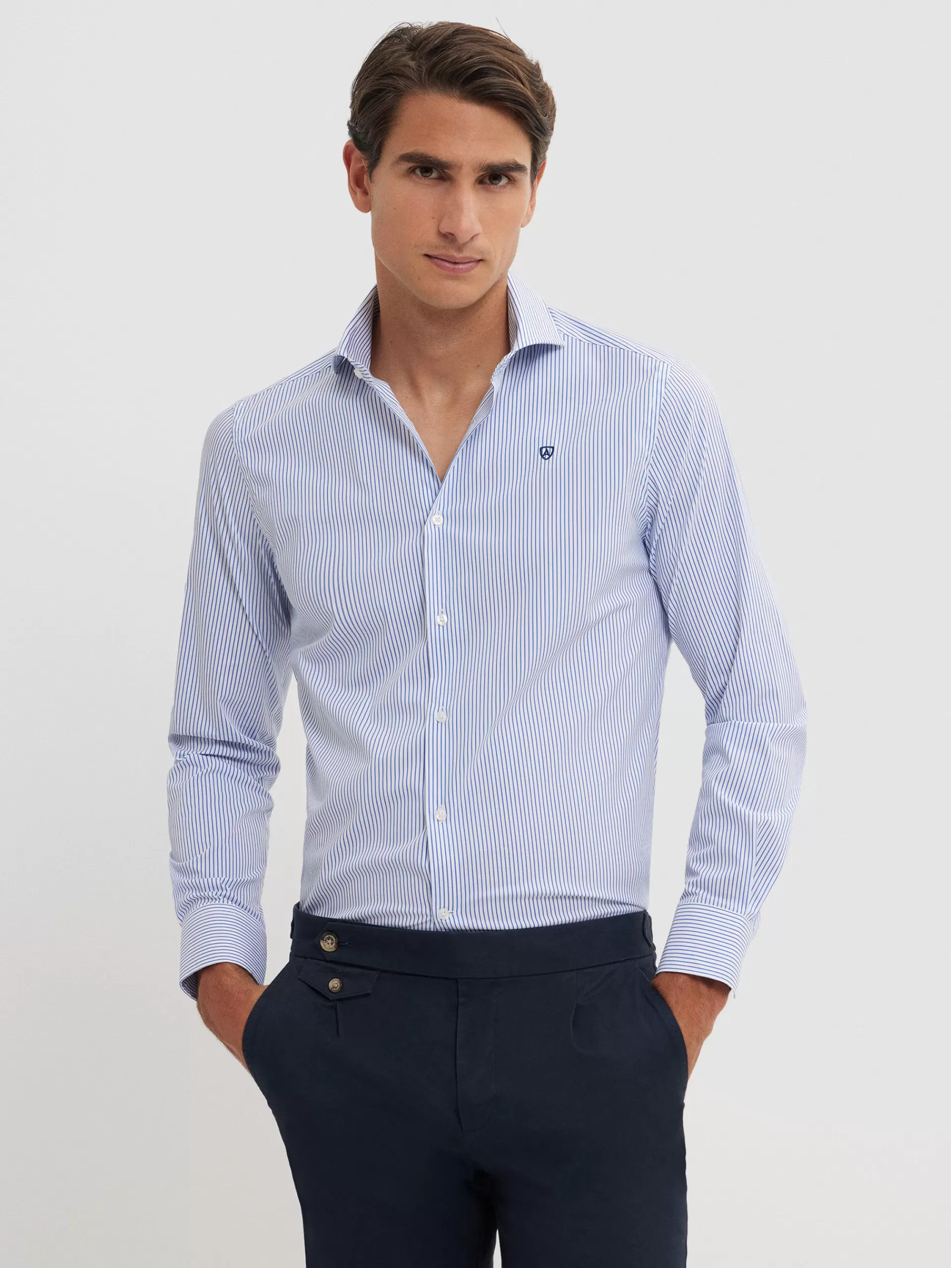 Best Sale Alvaro Moreno CAMISA COMFORT RAYAS Azul