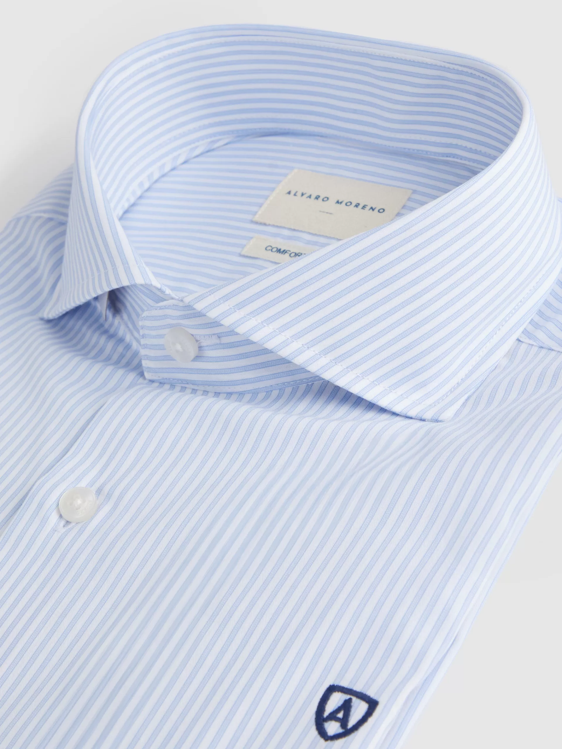 Outlet Alvaro Moreno CAMISA COMFORT RAYAS Celeste