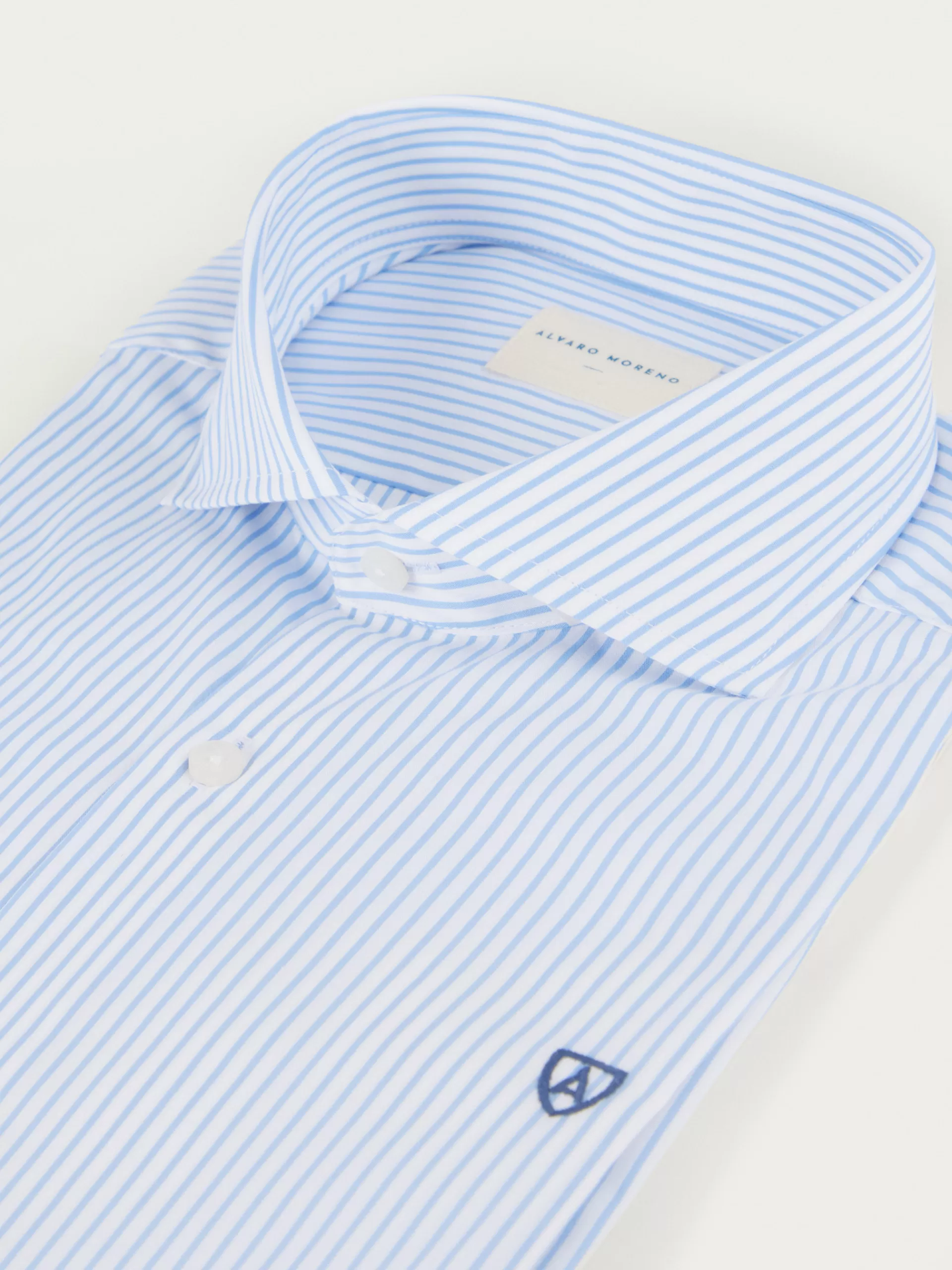 New Alvaro Moreno CAMISA COMFORT STRIPES Celeste