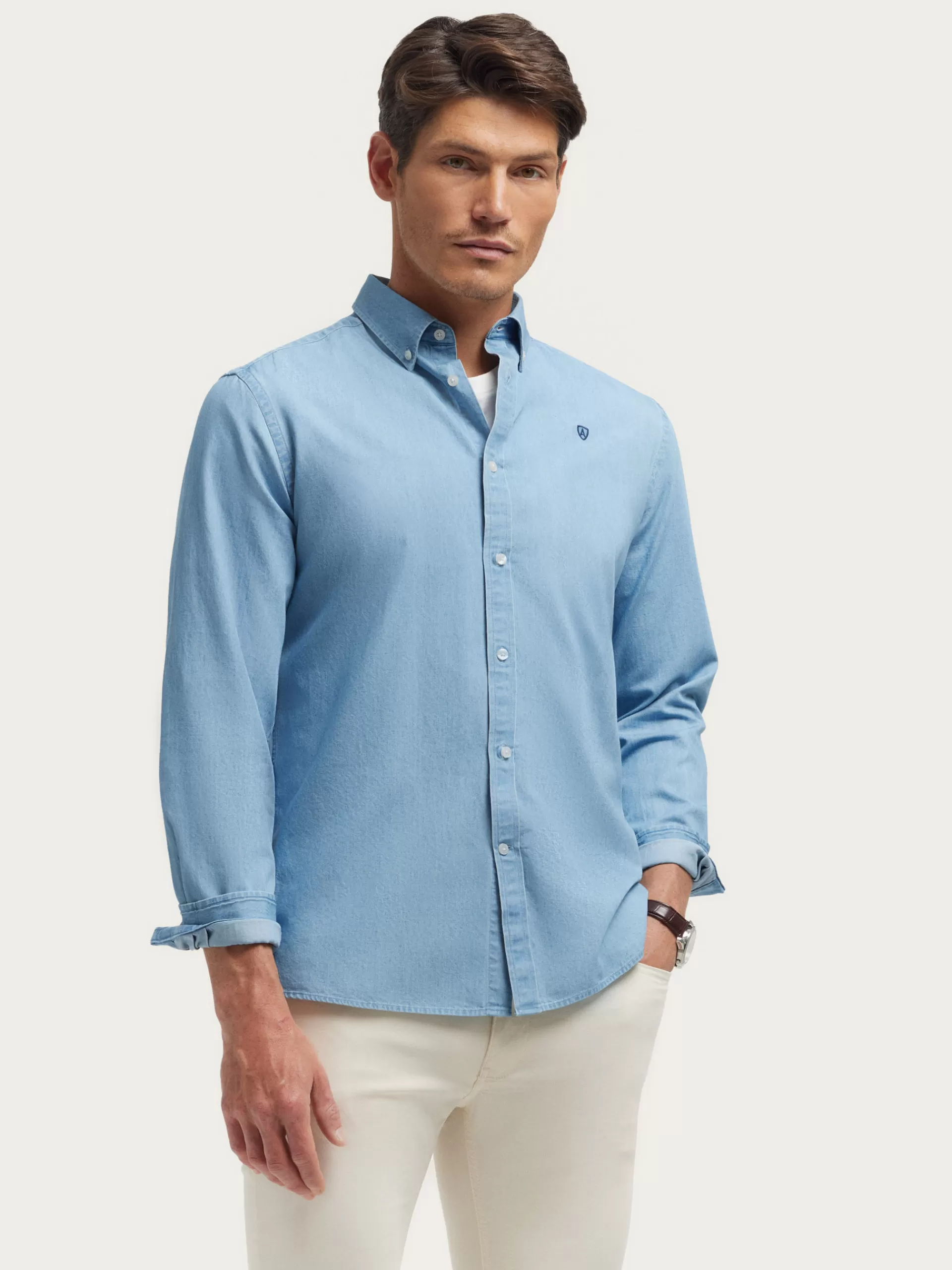 Best Sale Alvaro Moreno CAMISA DENIM B.DOWN Celeste