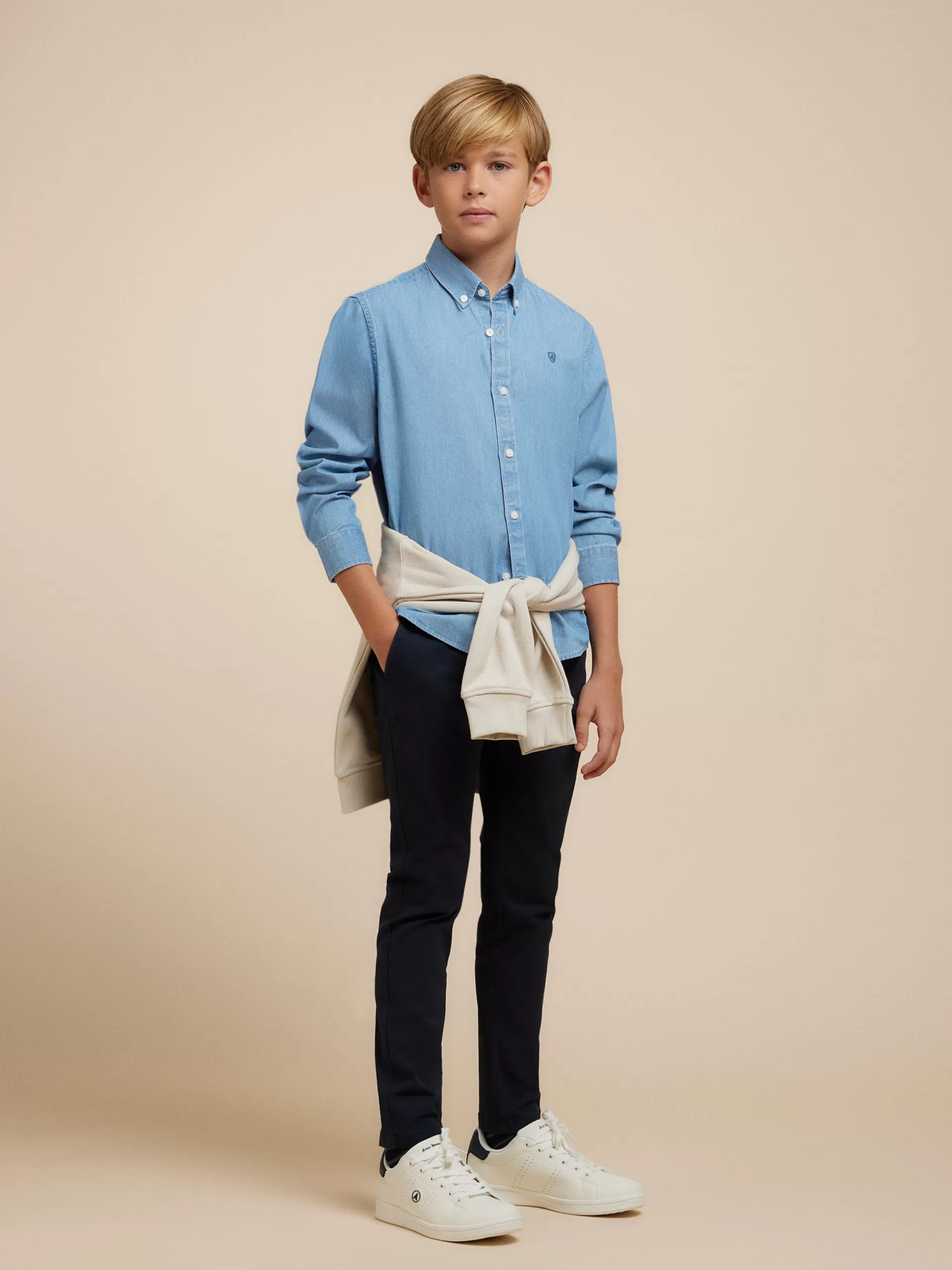 Fashion Alvaro Moreno CAMISA DENIM KIDS Azul