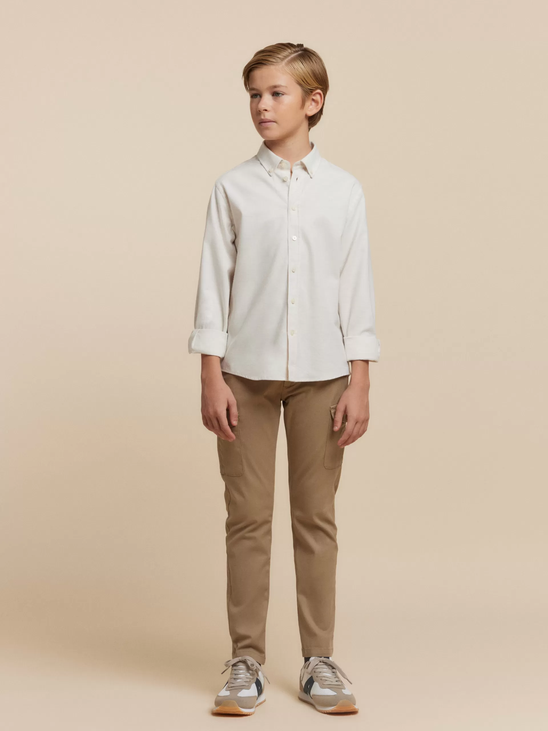 Flash Sale Alvaro Moreno CAMISA FLANNEL TWILL KIDS Crudo