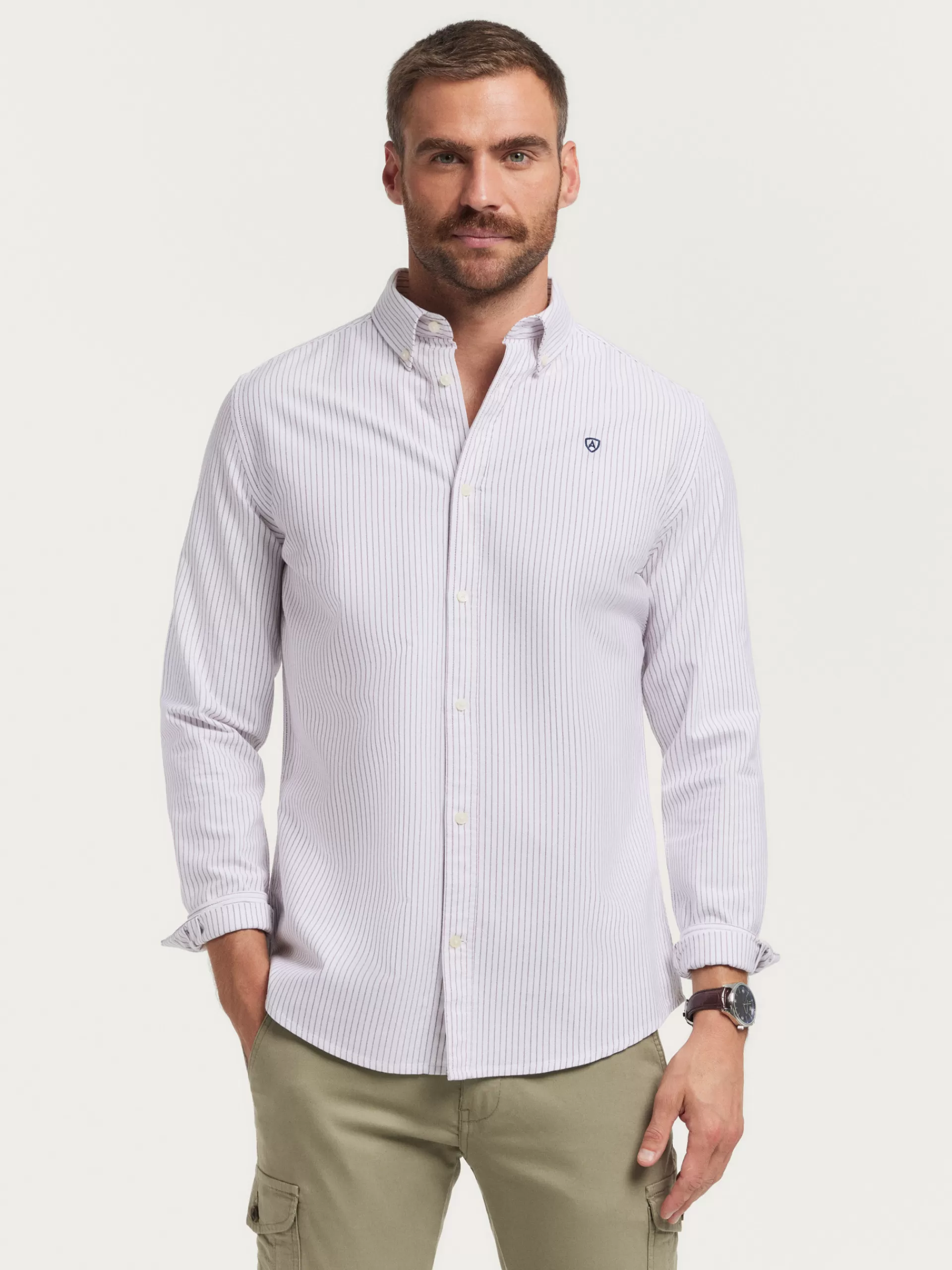 Online Alvaro Moreno CAMISA OXFORD ASTON Burdeos