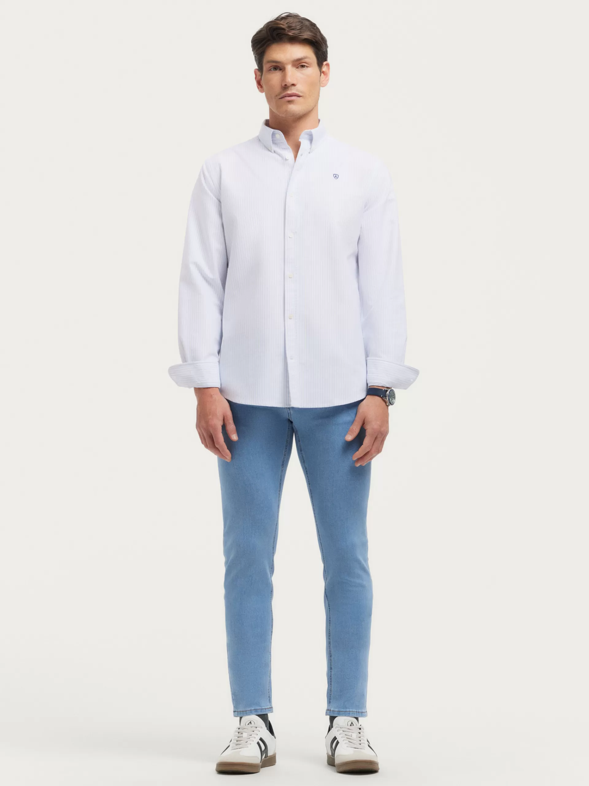 Shop Alvaro Moreno CAMISA OXFORD ASTON Celeste