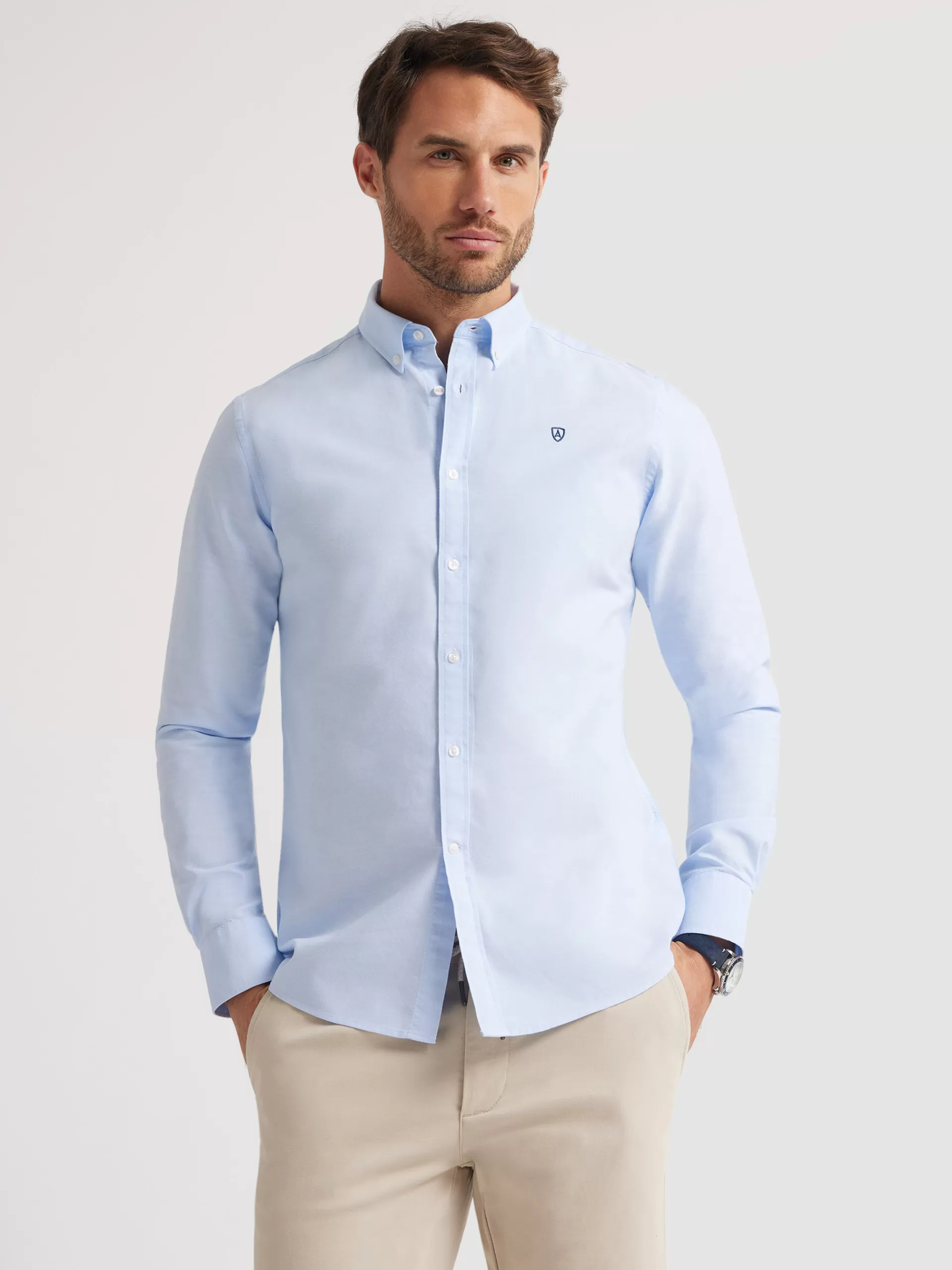 Flash Sale Alvaro Moreno CAMISA OXFORD BASIC Celeste