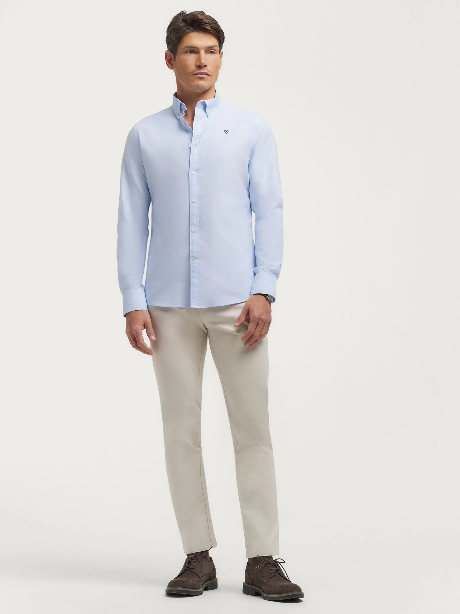 Clearance Alvaro Moreno CAMISA OXFORD BASIC Celeste