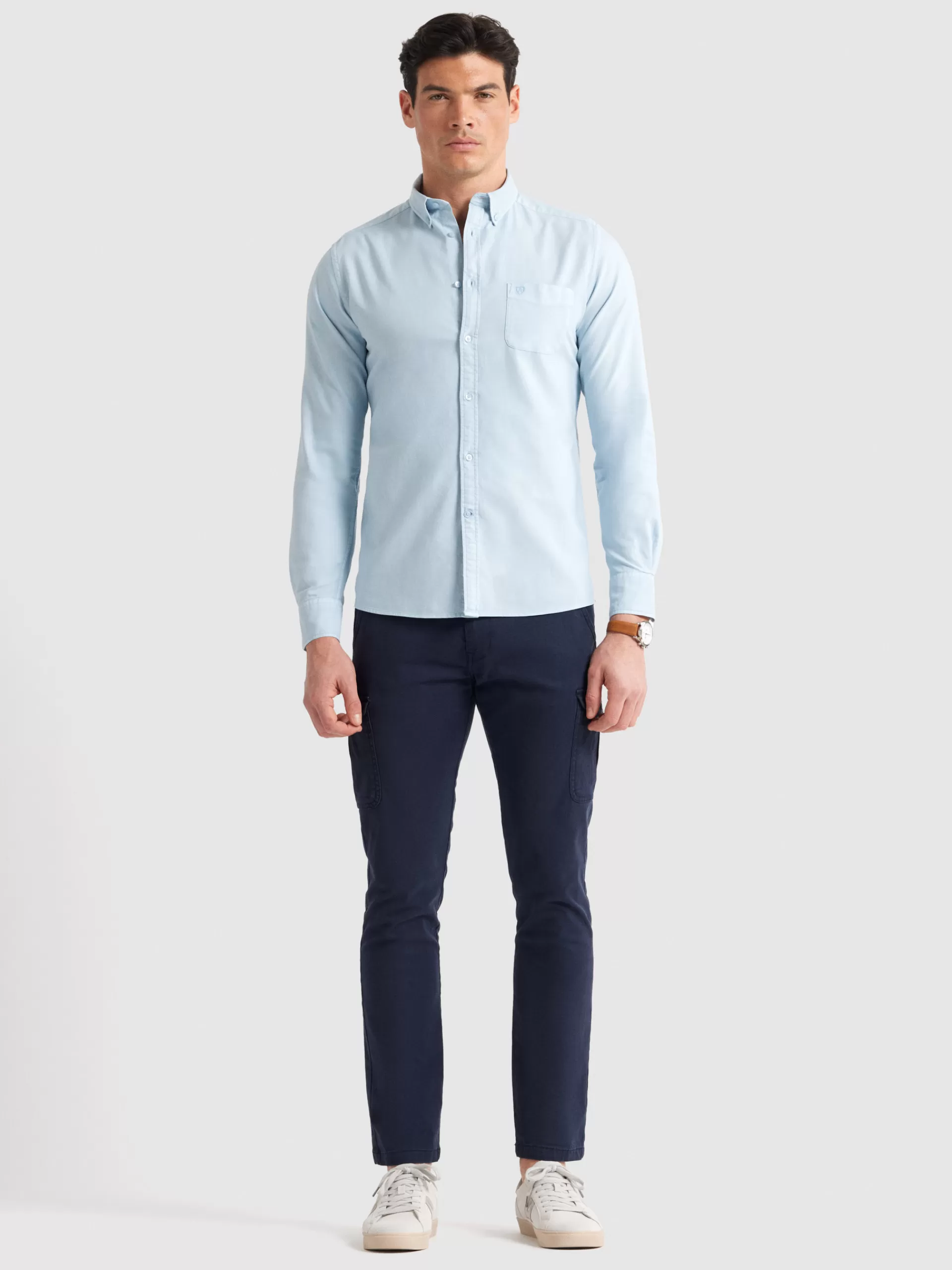 Online Alvaro Moreno CAMISA OXFORD POCKET DYE Celeste