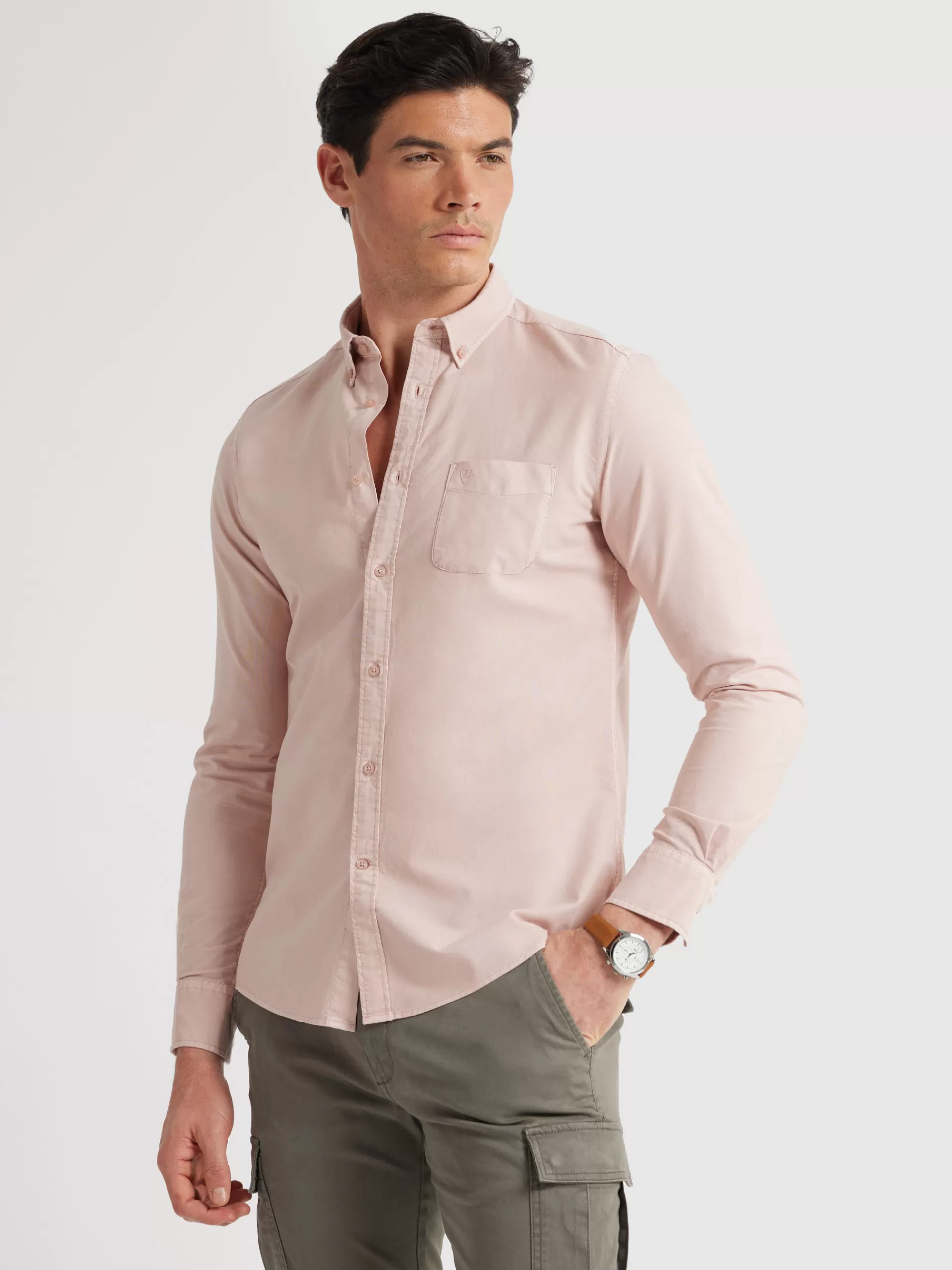 Best Sale Alvaro Moreno CAMISA OXFORD POCKET DYE Rosa