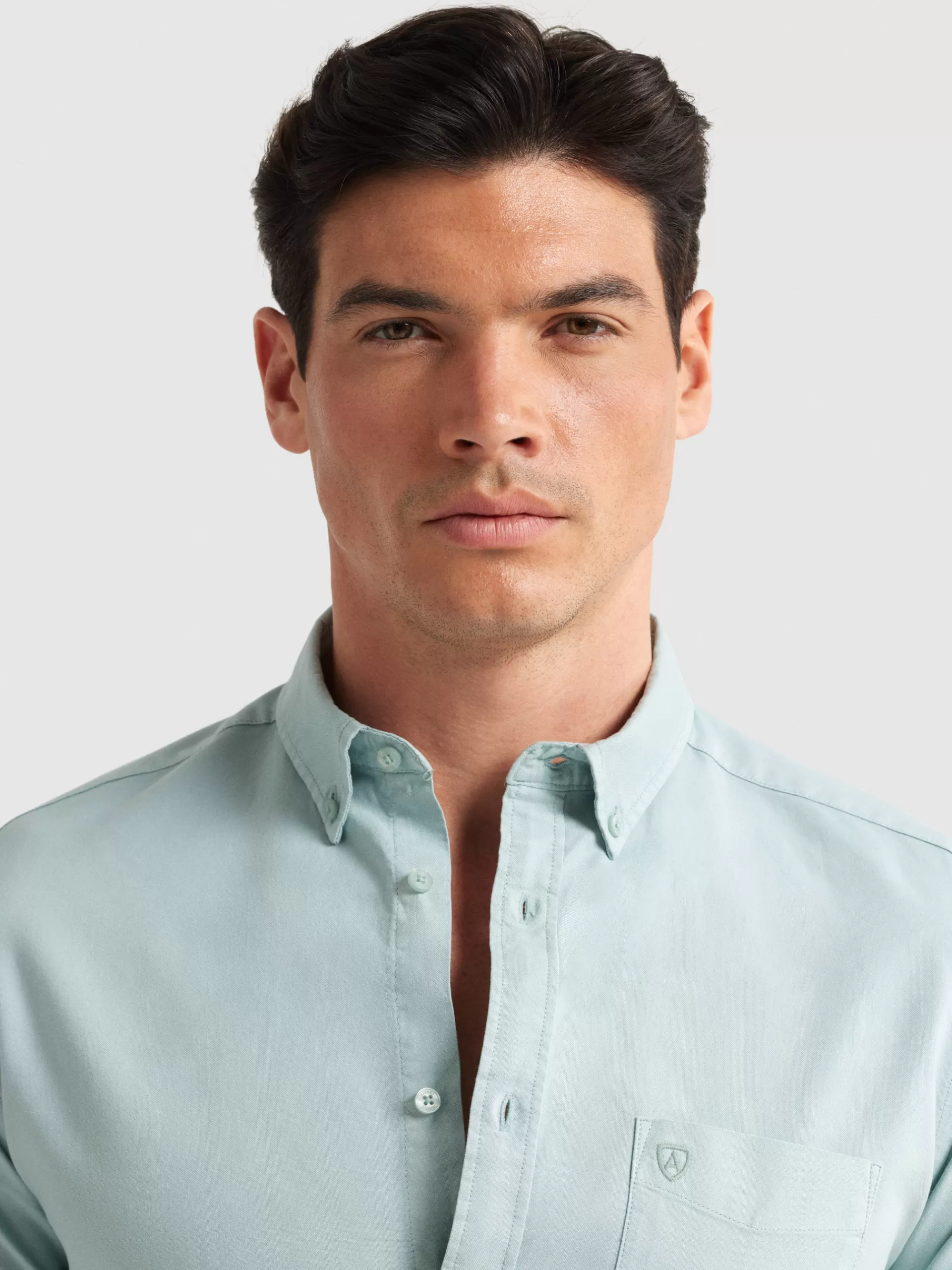 Online Alvaro Moreno CAMISA OXFORD POCKET DYE Verde Agua