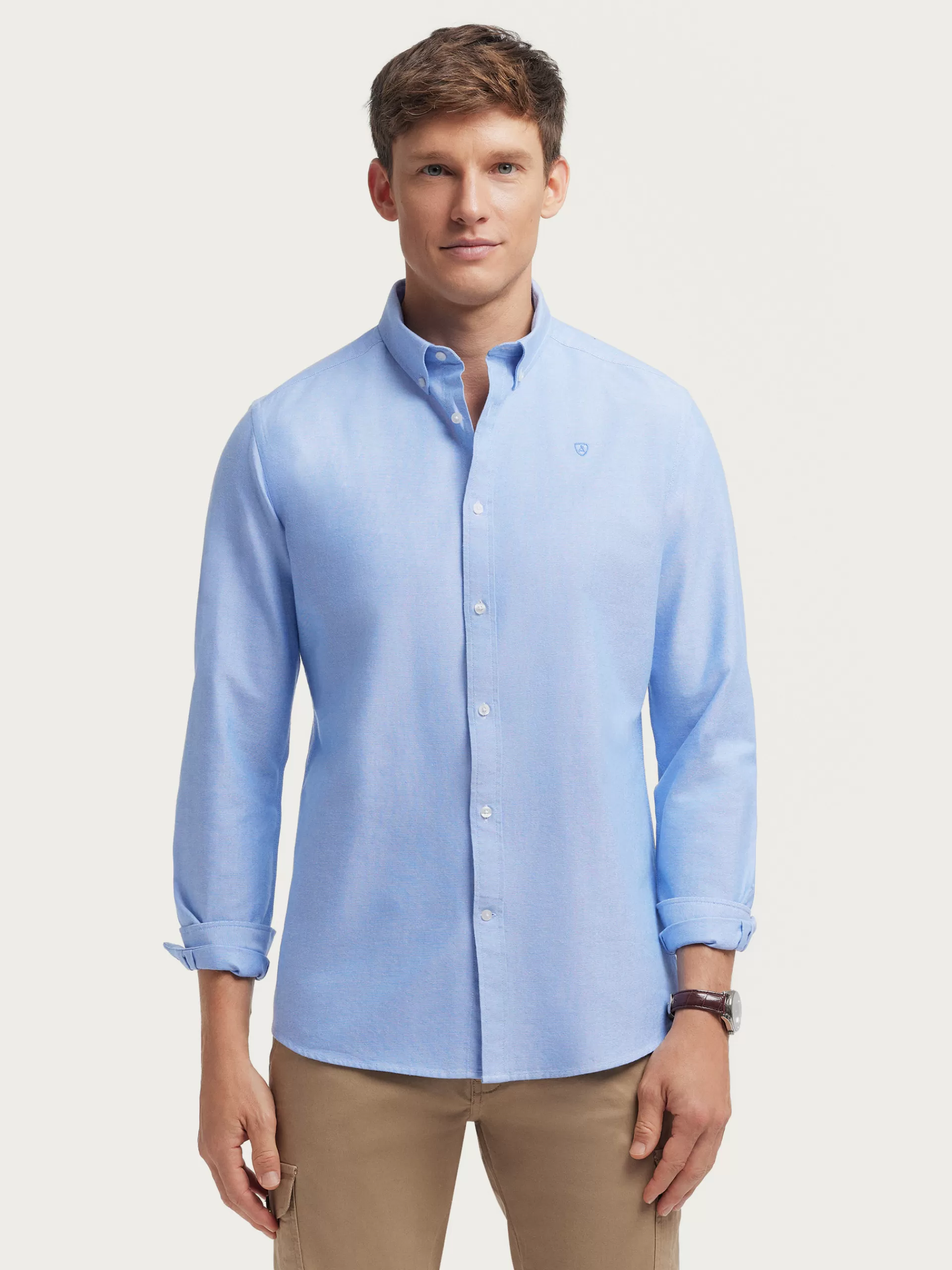 Discount Alvaro Moreno CAMISA OXFORD SOLID Azul