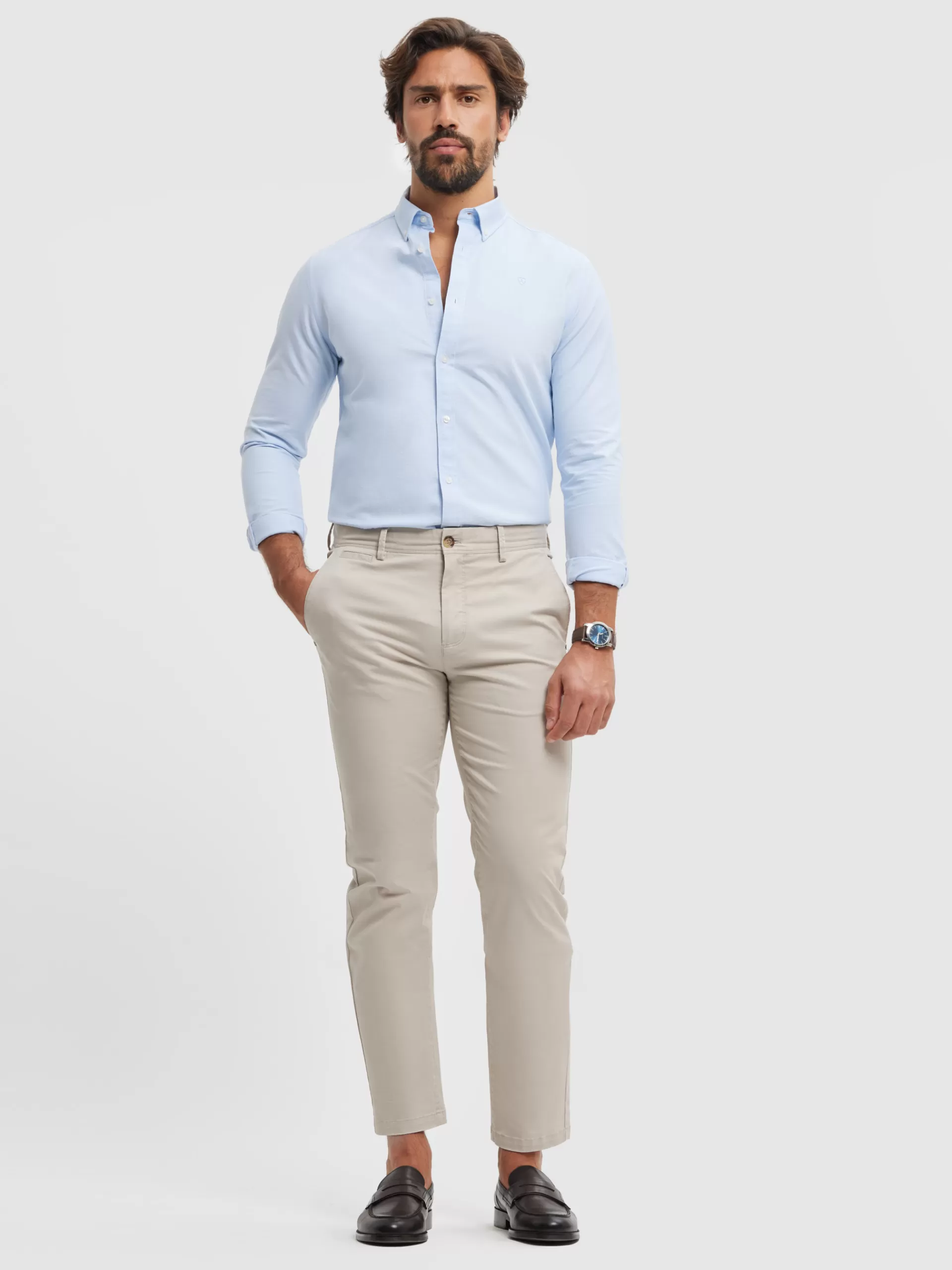 Cheap Alvaro Moreno CAMISA OXFORD SOLID Celeste