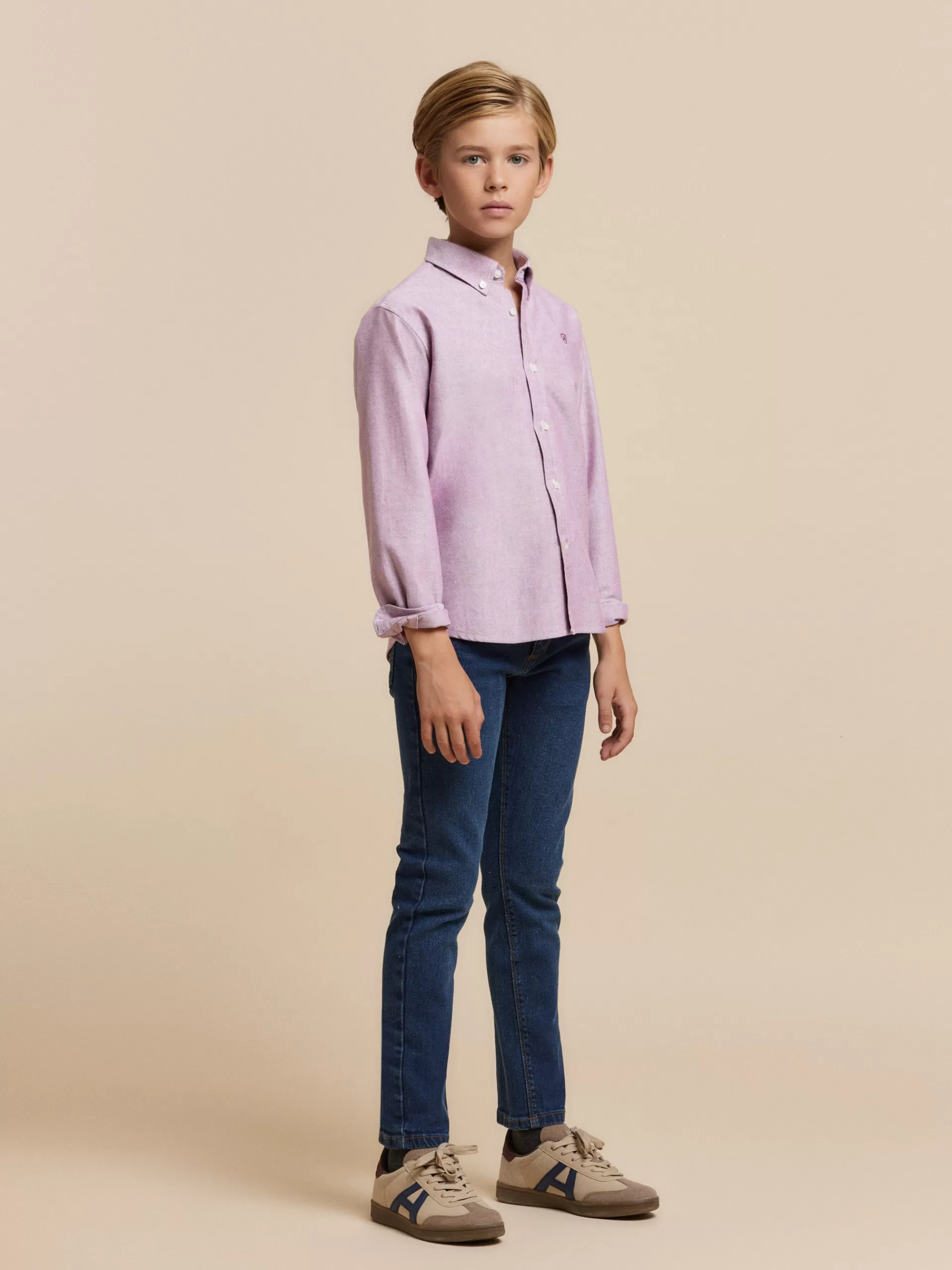 Sale Alvaro Moreno CAMISA OXFORD SOLID KIDS Burdeos