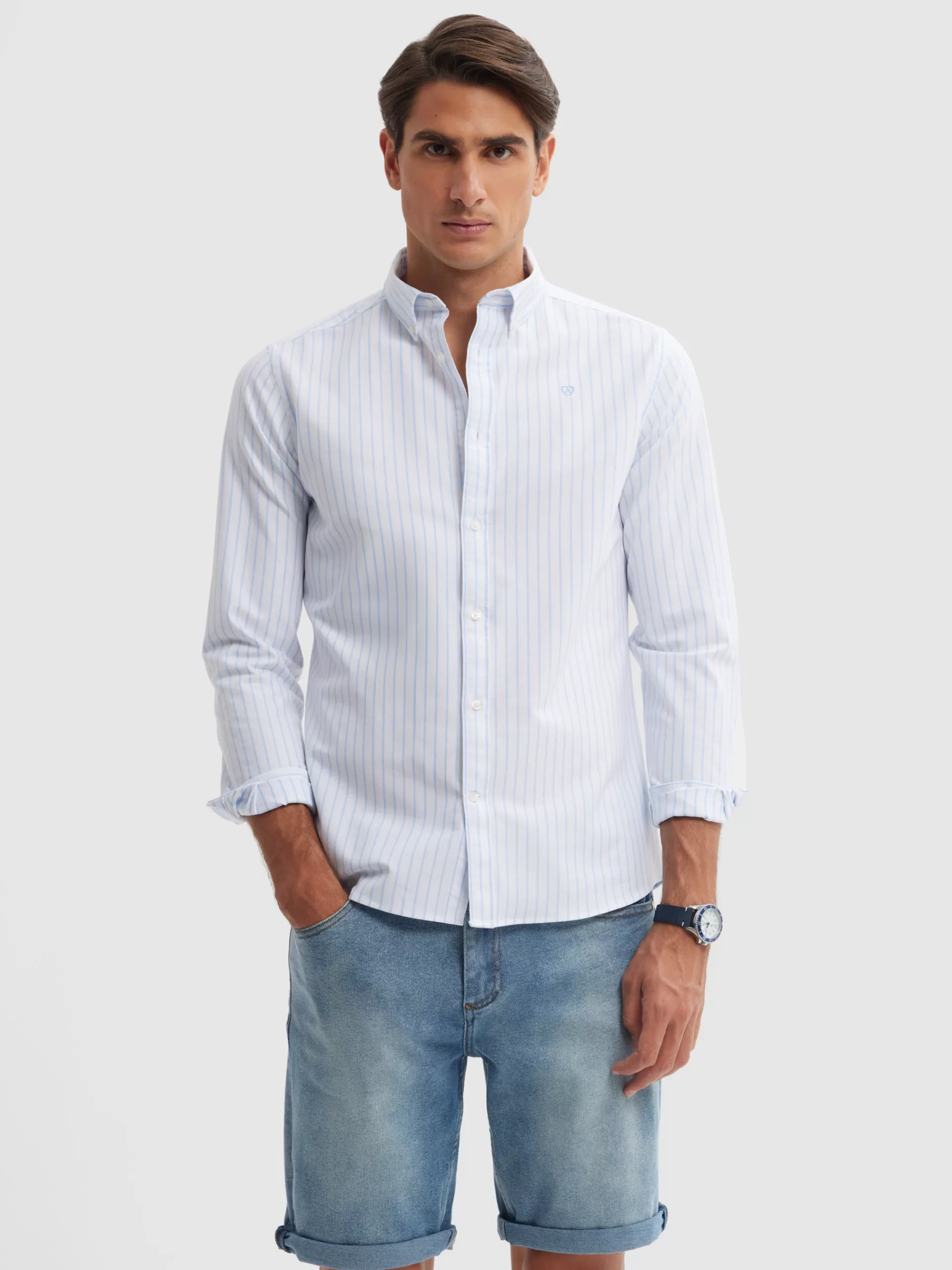 Best Sale Alvaro Moreno CAMISA OXFORD SUNNY Celeste