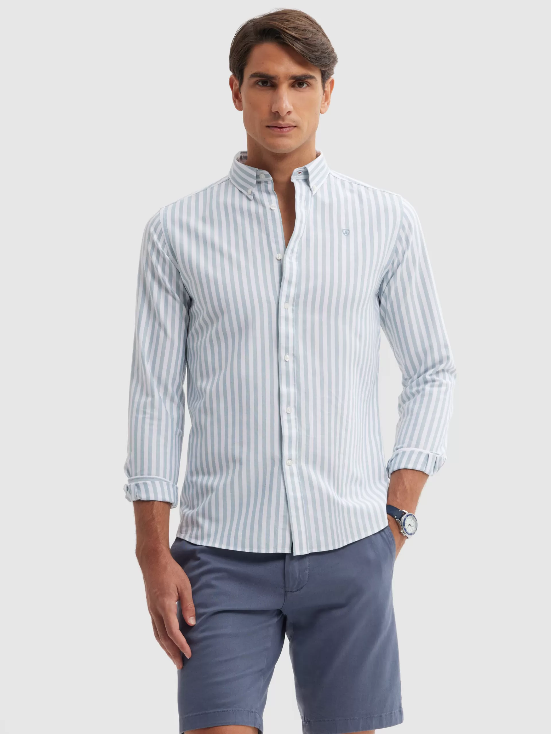 Best Sale Alvaro Moreno CAMISA OXFORD SUNSET Azul