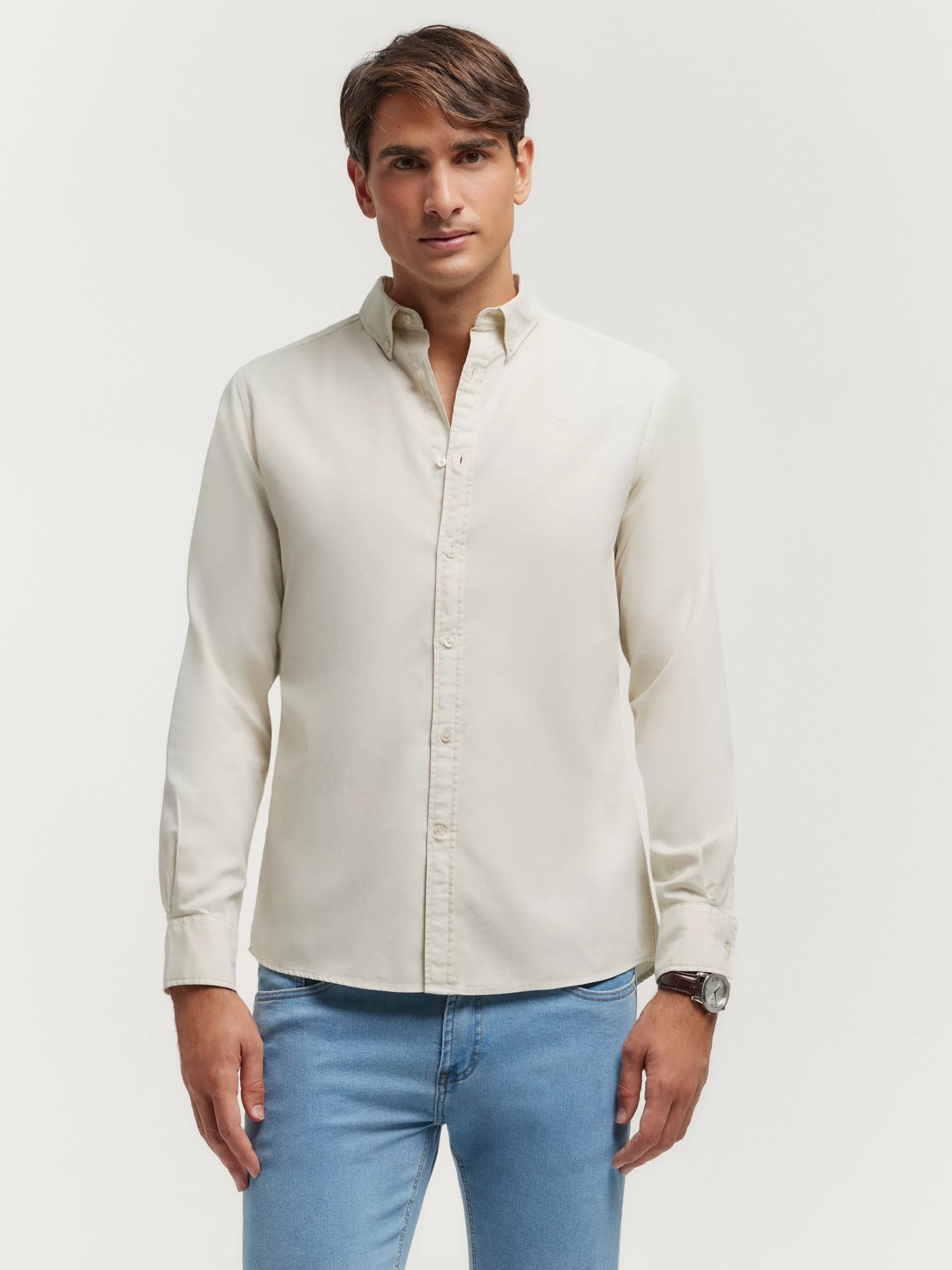 Shop Alvaro Moreno CAMISA PANAMA DYE Beige