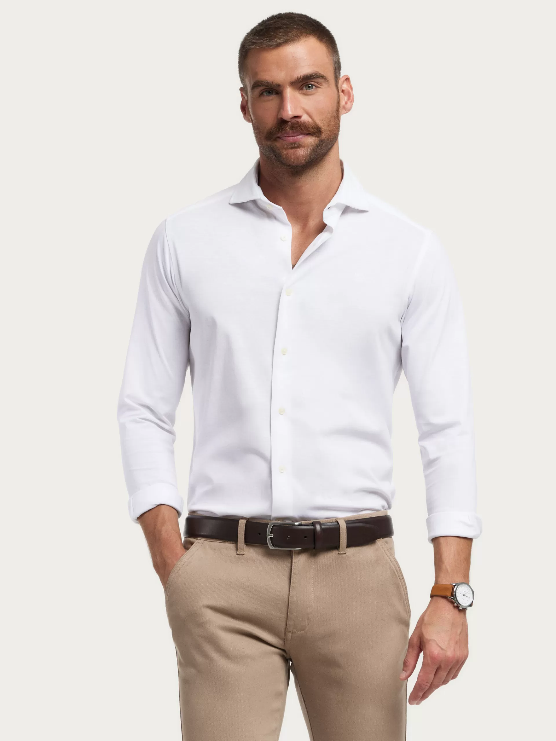 Fashion Alvaro Moreno CAMISA PUNTO ELASTICO Blanco