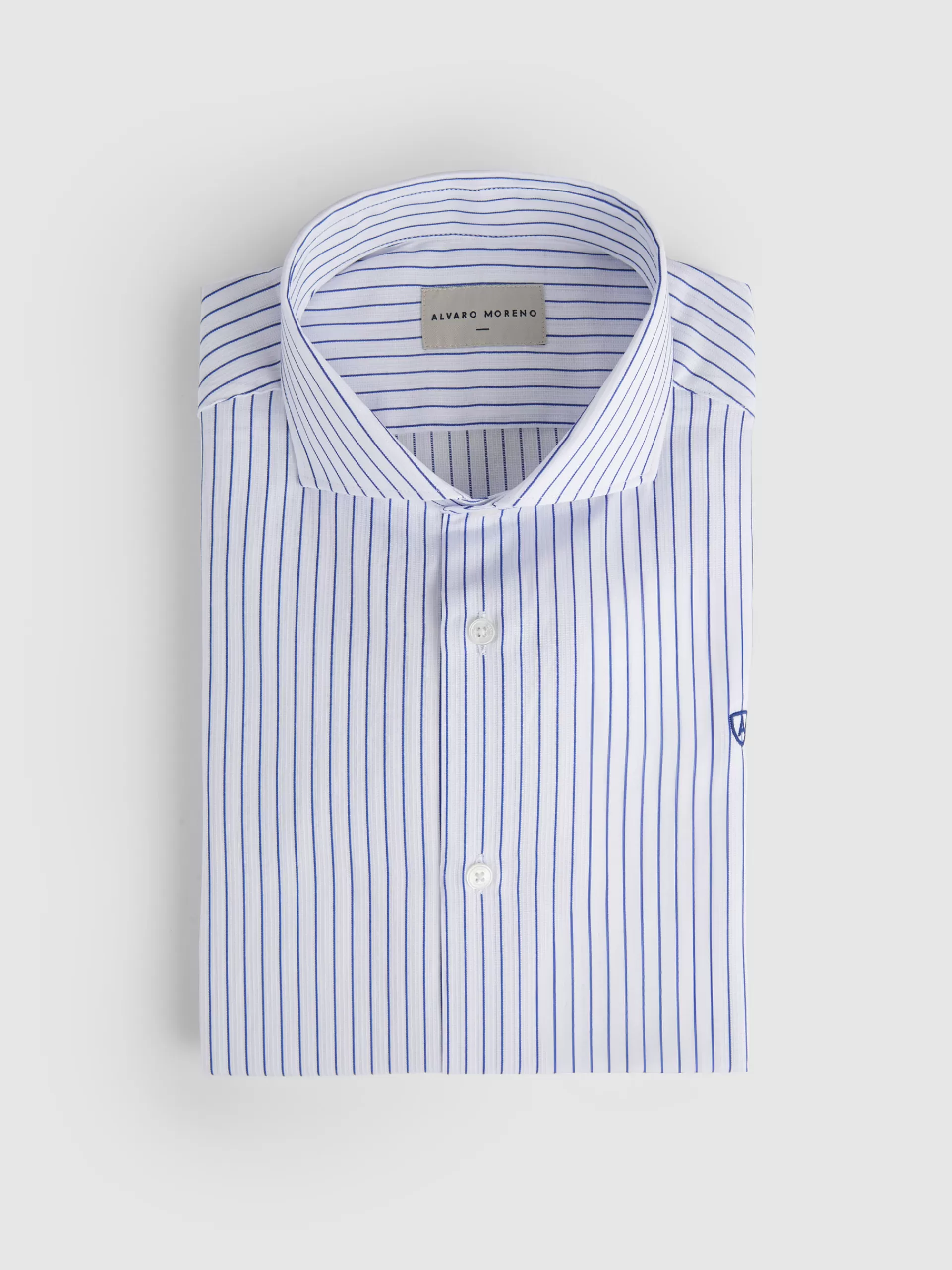 Discount Alvaro Moreno CAMISA RAYAS ESTRUCTURA Azul