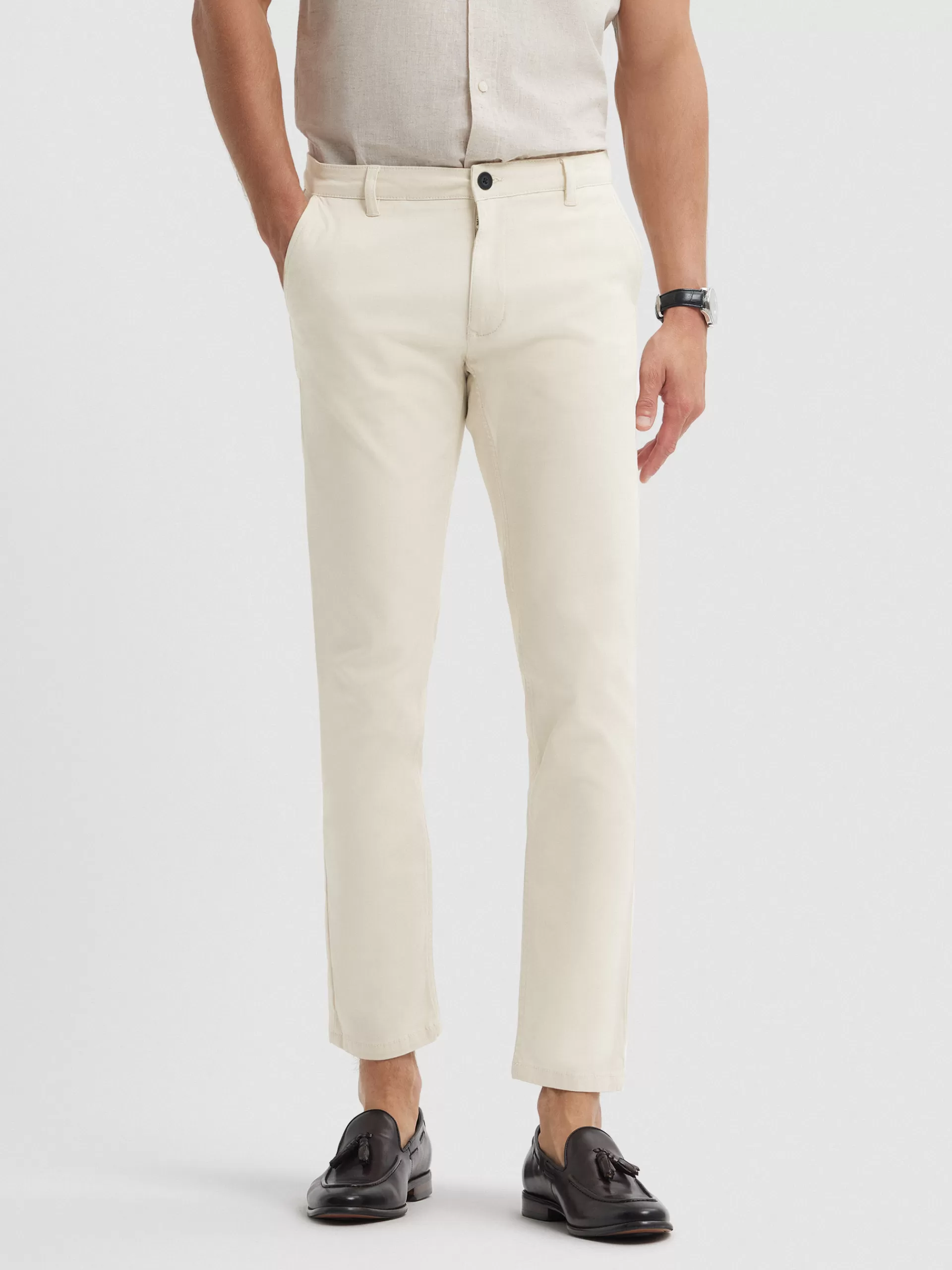 Outlet Alvaro Moreno PANTALON CHINO SLIM FIT Crudo