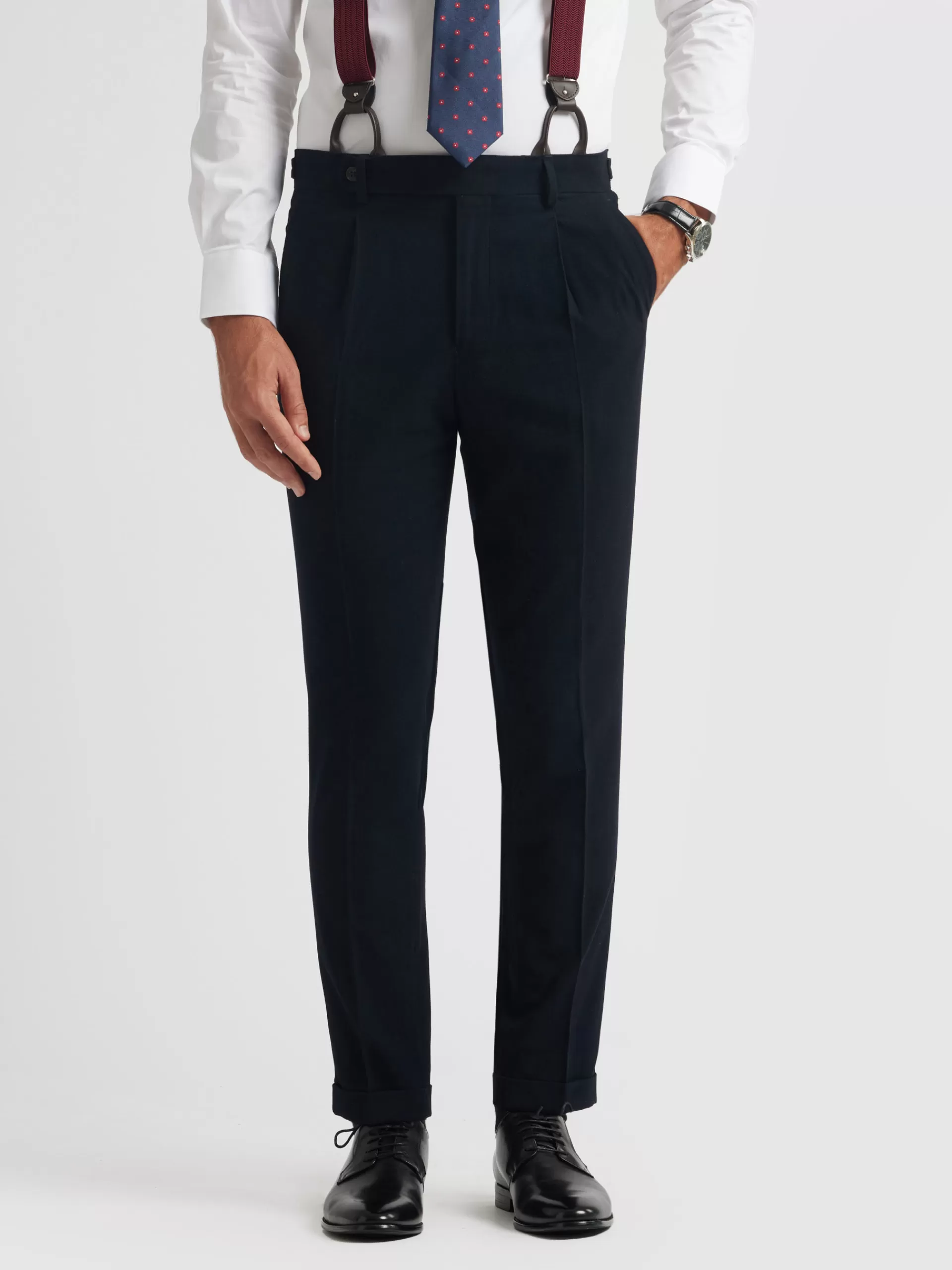 Shop Alvaro Moreno PANTALON CLASSIC TWILL Azul Marino