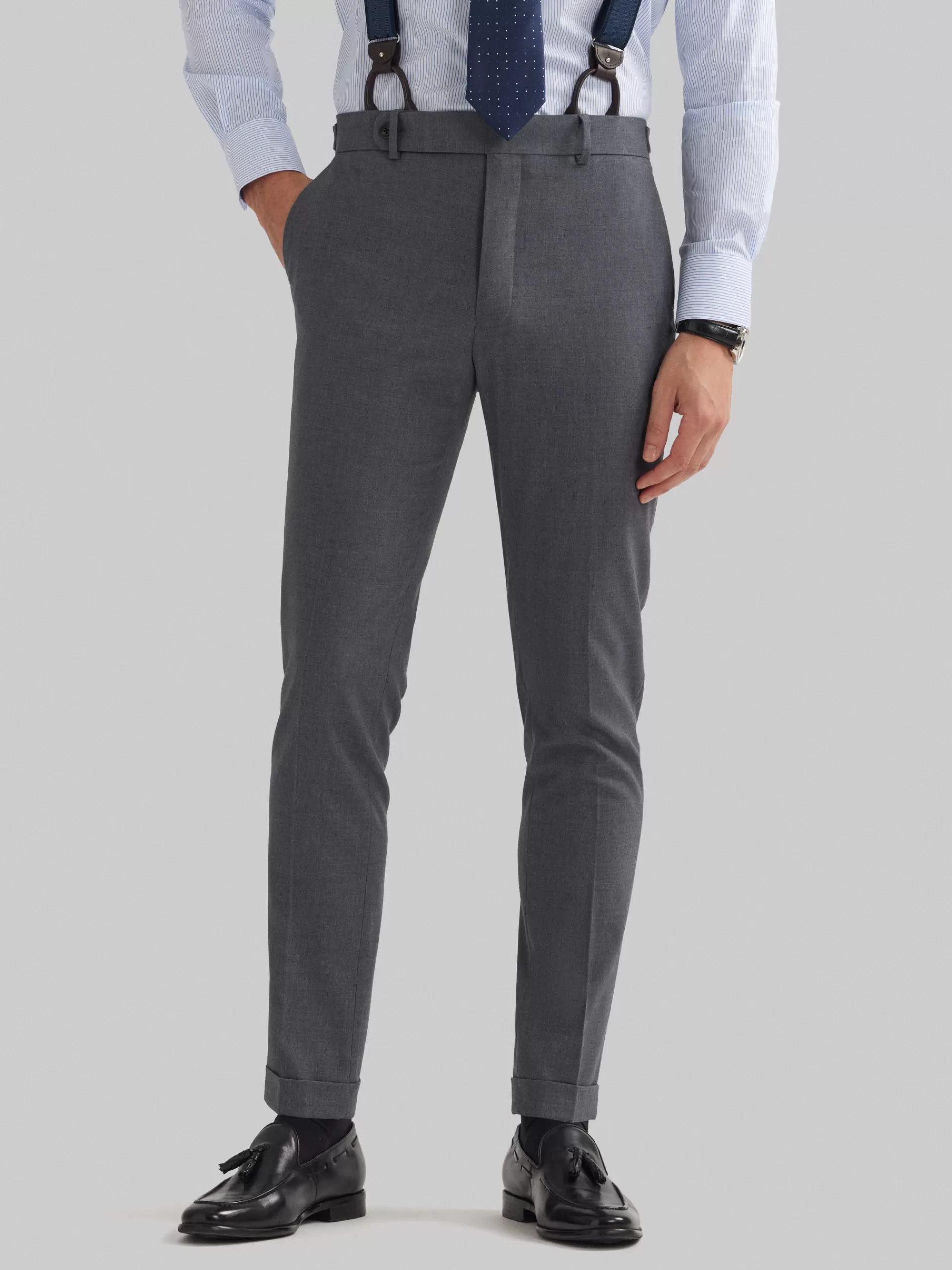 Cheap Alvaro Moreno PANTALON DUOMO CRUZADO Gris