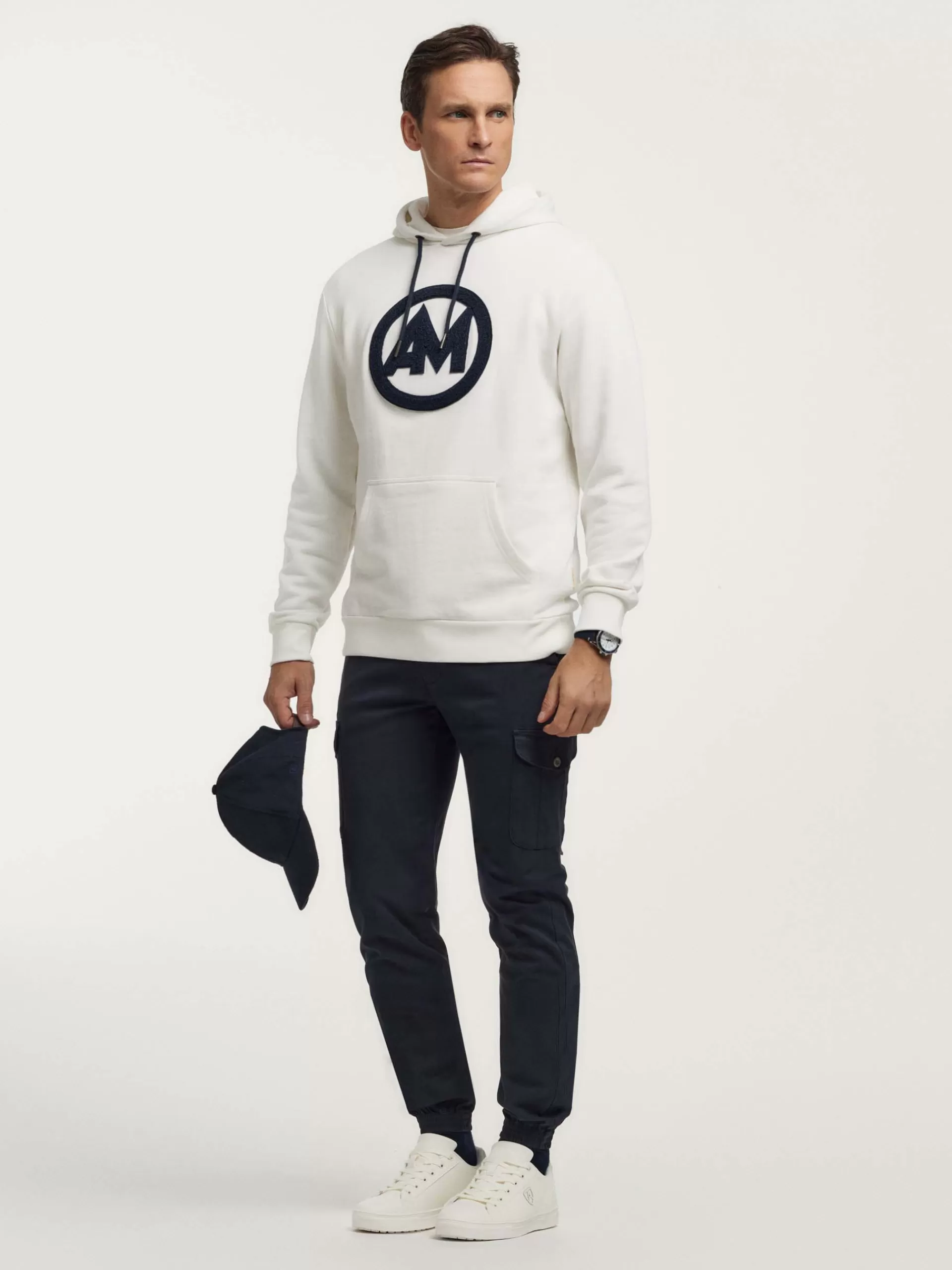 Online Alvaro Moreno SUDADERA LOGO Blanco