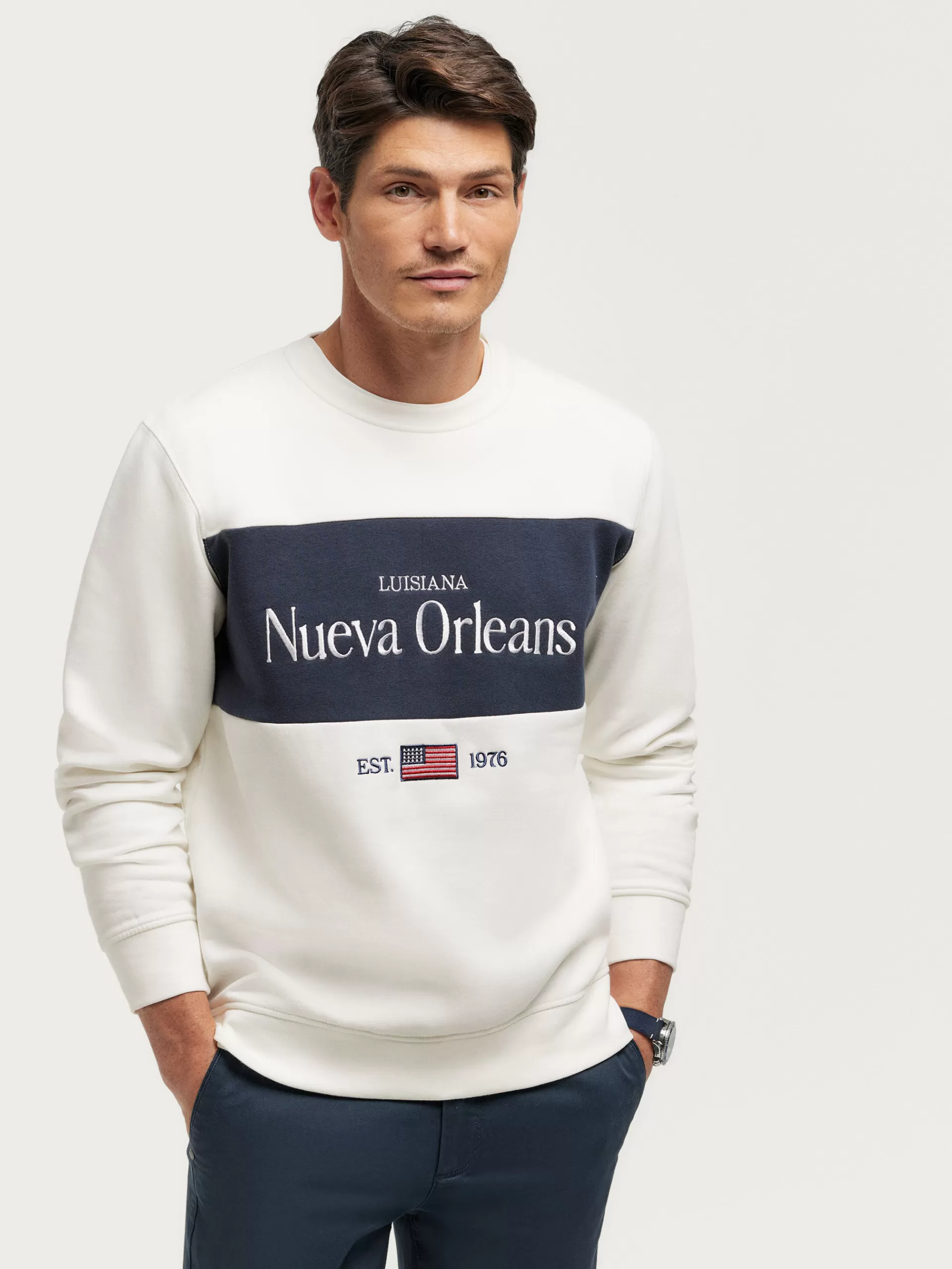 Outlet Alvaro Moreno SUDADERA ORLEANS Blanco